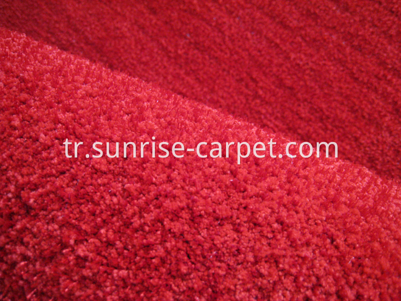 Microfiber with Polyester Carpet with Short Pile solid red 